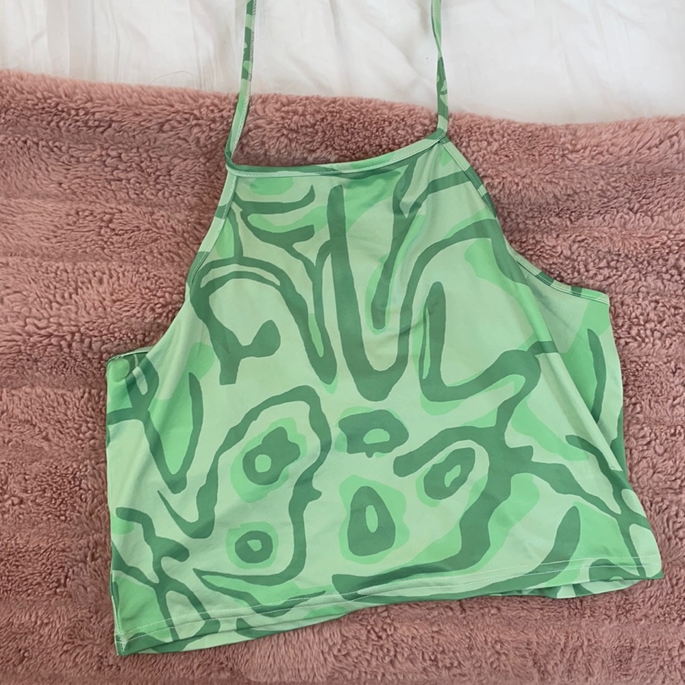 Y2K halter top green